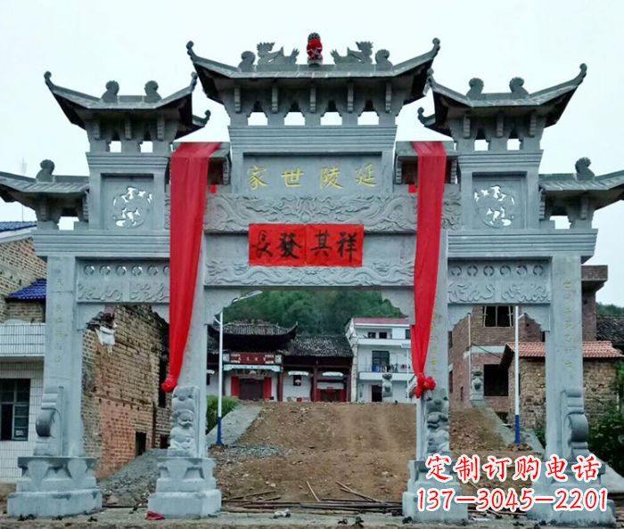 长春精美大理石牌坊雕塑