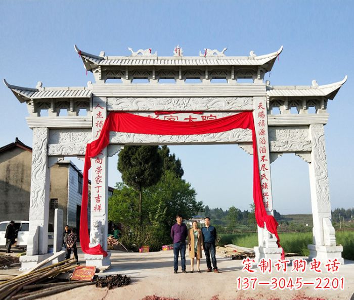 长春精美大理石牌坊雕塑