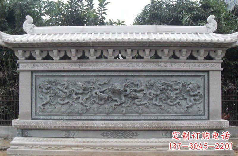 长春大理石九龙壁雕塑