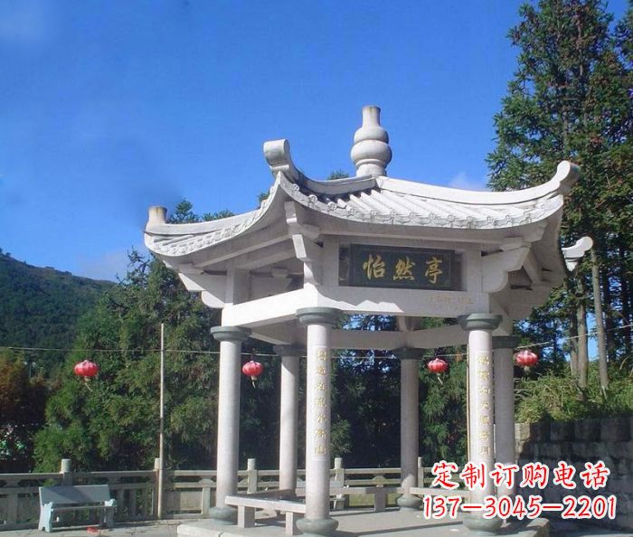 长春精美大理石凉亭雕塑