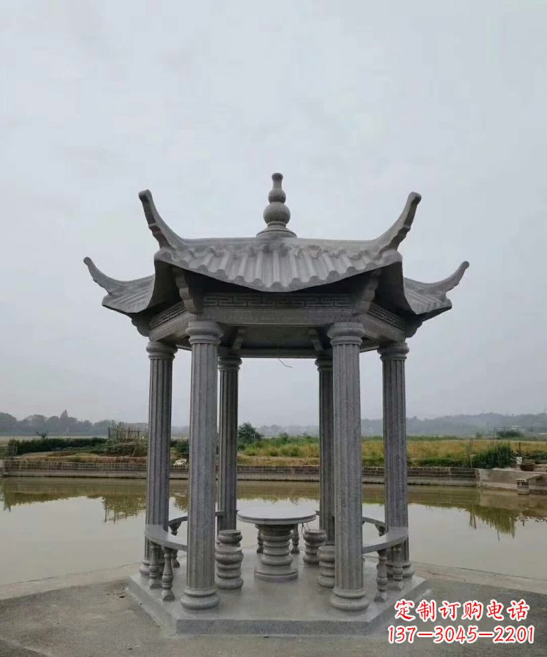 长春大理石凉亭石雕塑,优雅经典无双