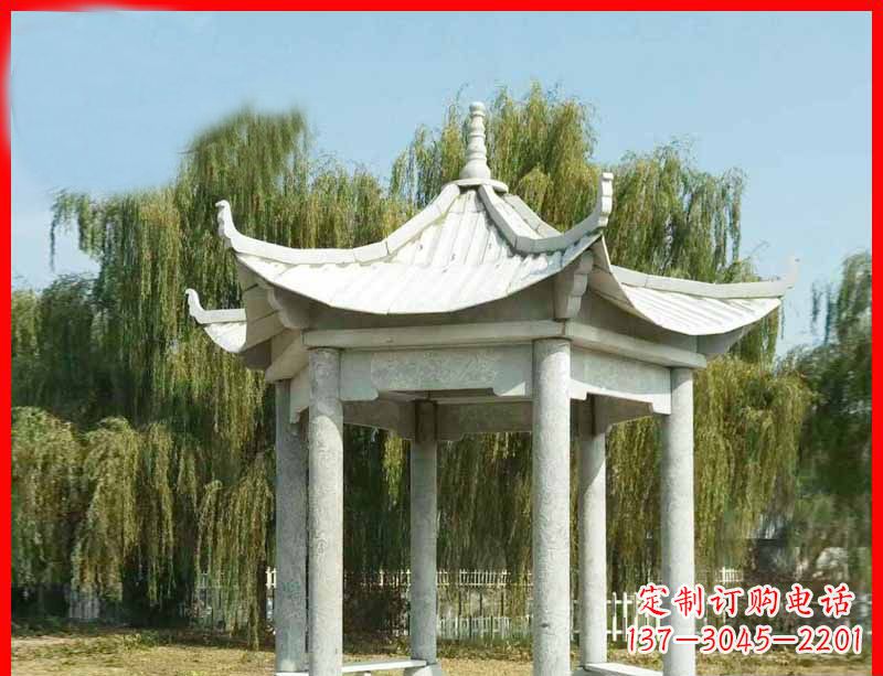长春精美大理石凉亭雕塑