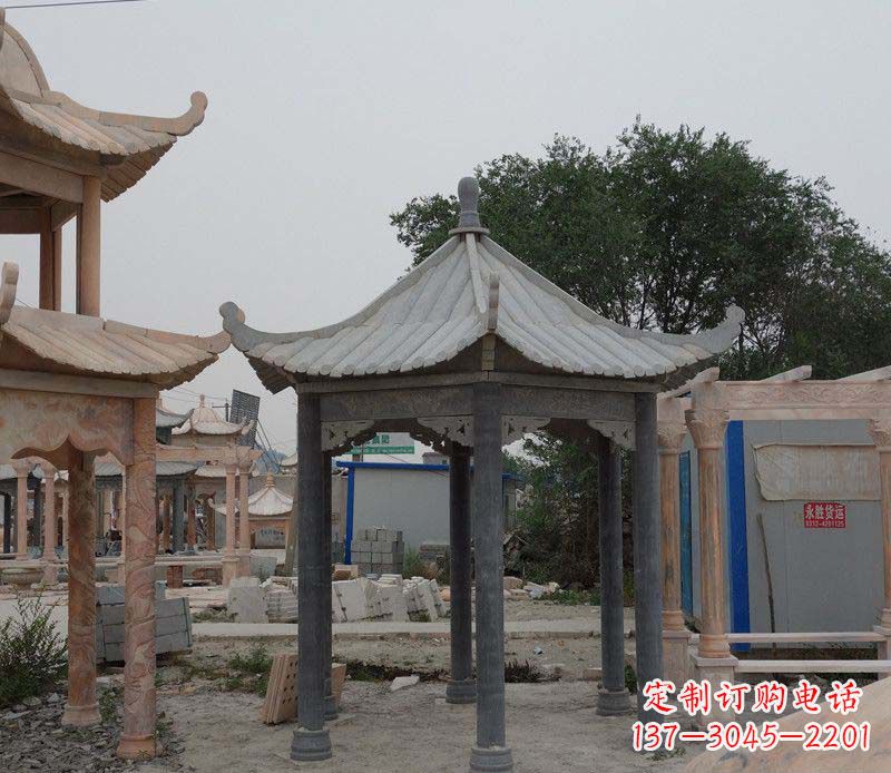 长春大理石凉亭精美石雕