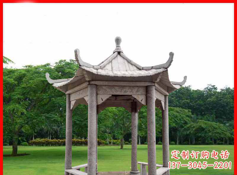 长春精致大理石凉亭雕塑