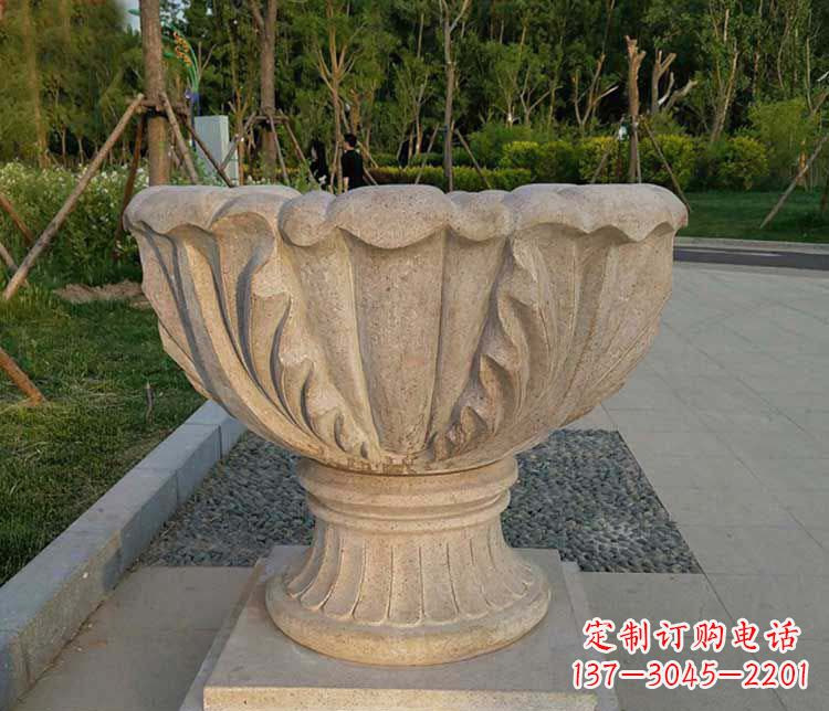 长春大理石欧式花钵雕塑