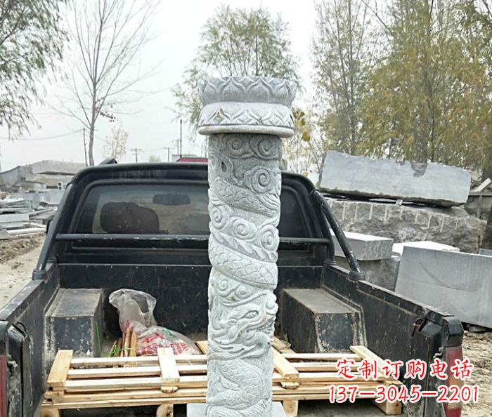 长春大理石龙柱雕塑