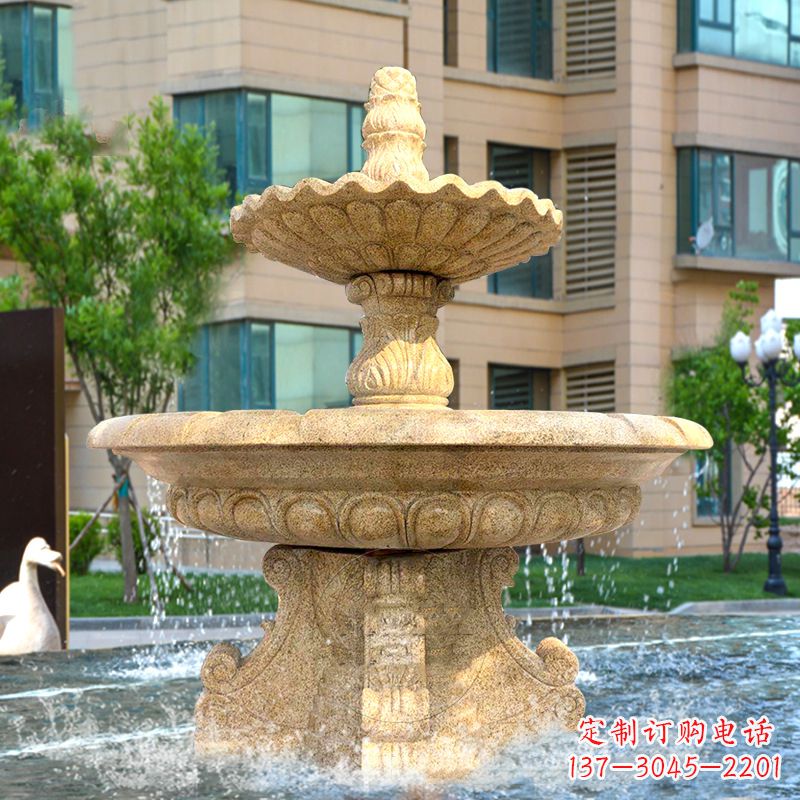 长春精美大理石喷泉雕塑