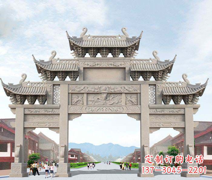 长春大理石牌坊石雕艺术品