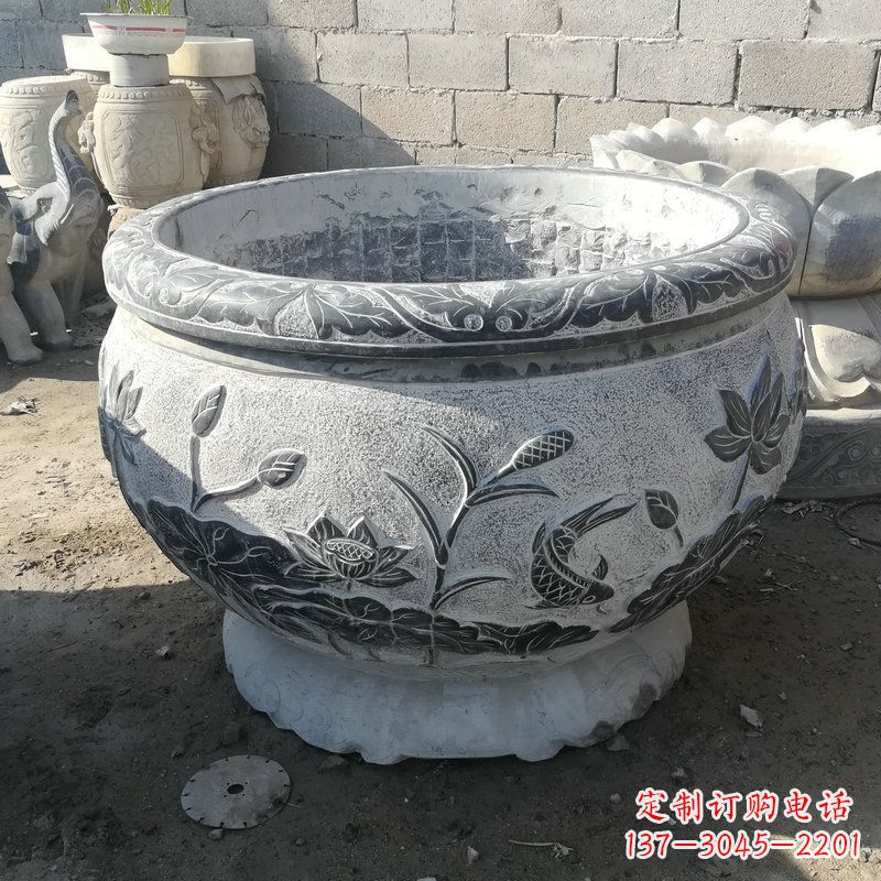 长春大理石水缸雕塑