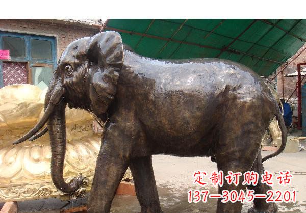 长春精美大象铜雕塑