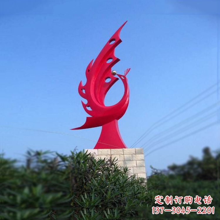 长春凤凰不锈钢雕塑