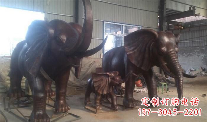 长春高品质大象铜雕塑