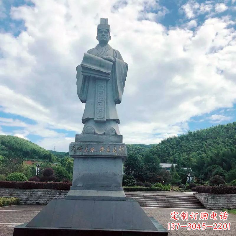 长春大型蔡伦石雕像-景区广场历史文化名人雕塑