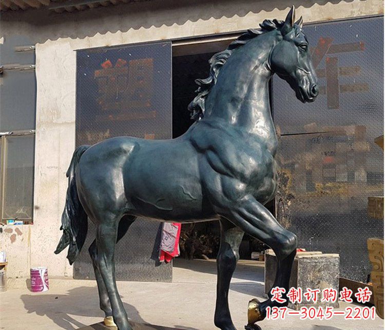 长春中领雕塑大型公园铸铜马雕塑