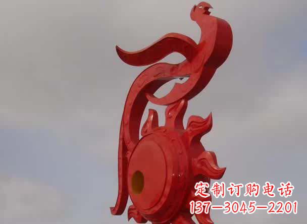 长春大型古代凤凰不锈钢雕塑