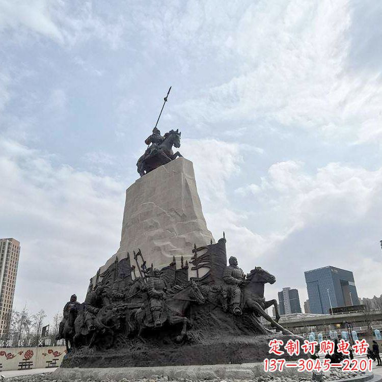 长春大型霍去病景观雕塑-中国历史名人西汉名将石雕像