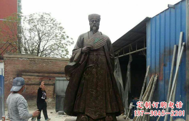 长春典雅大型立式诸葛亮铜雕