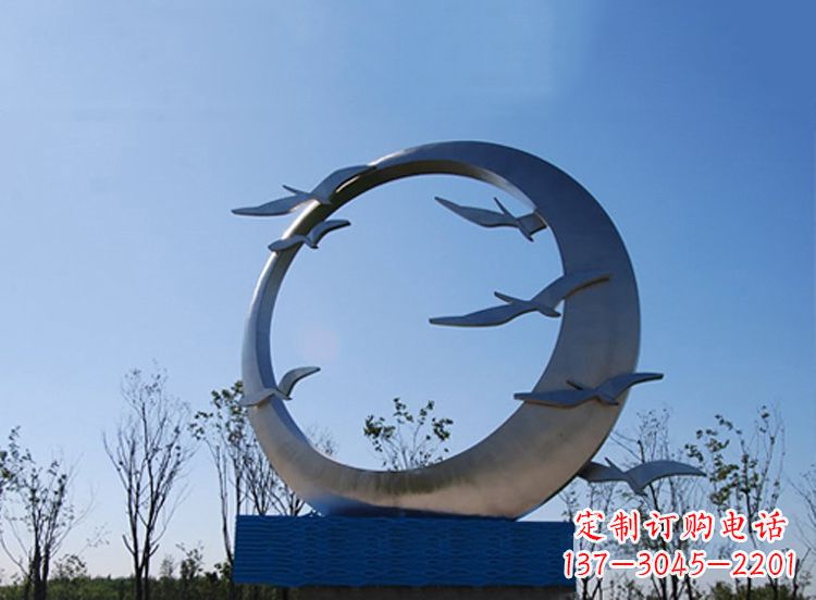 长春大雁不锈钢景观雕塑