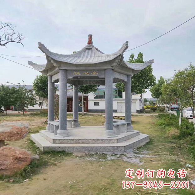长春中领雕塑 | 六角石凉亭公园雕塑
