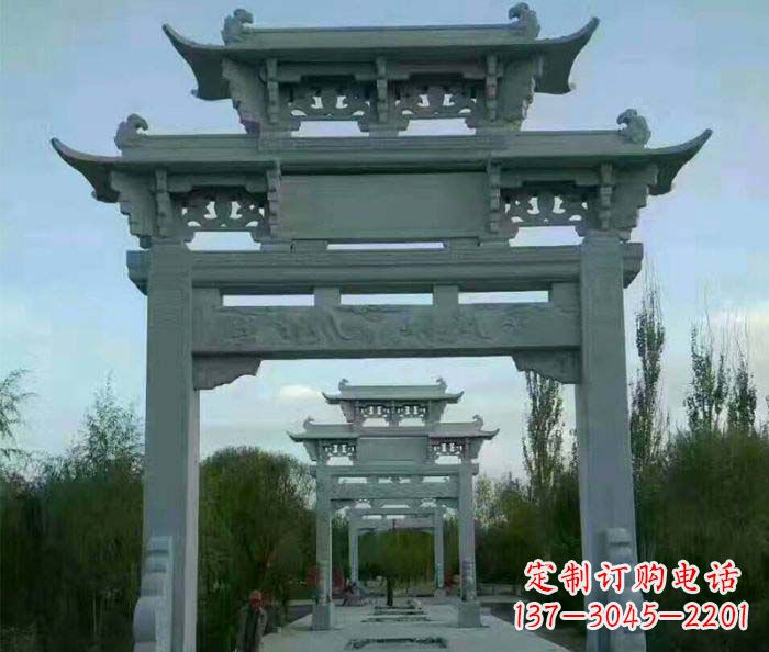 长春牌坊雕塑精美大理石雕塑艺术