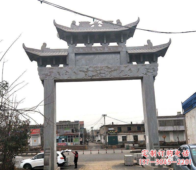 长春精美大理石牌坊石雕