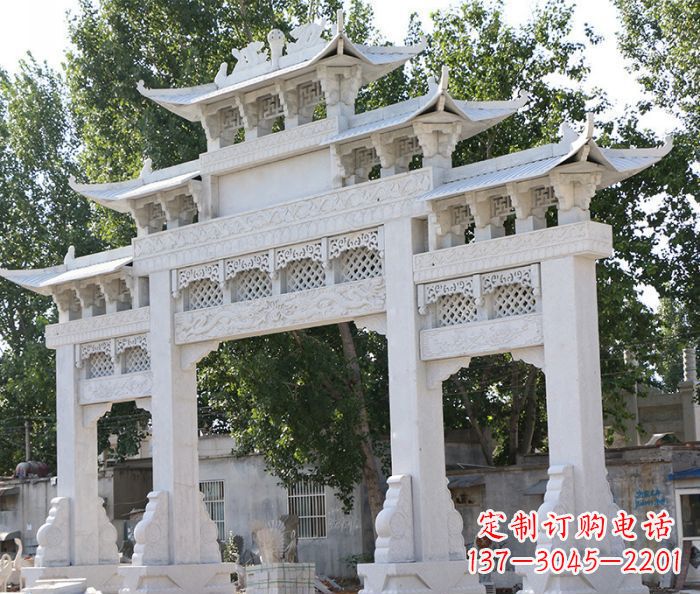 长春道路牌坊石雕定制