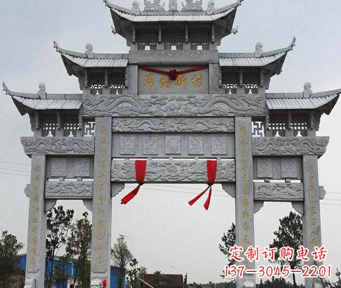 长春精美石雕牌坊雕塑