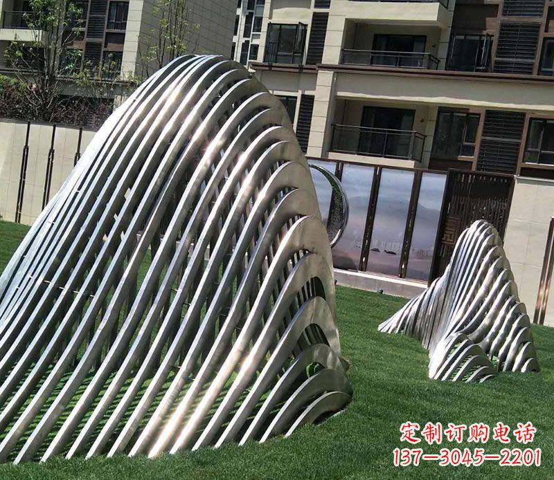 长春不锈钢假山雕塑——电镀之美