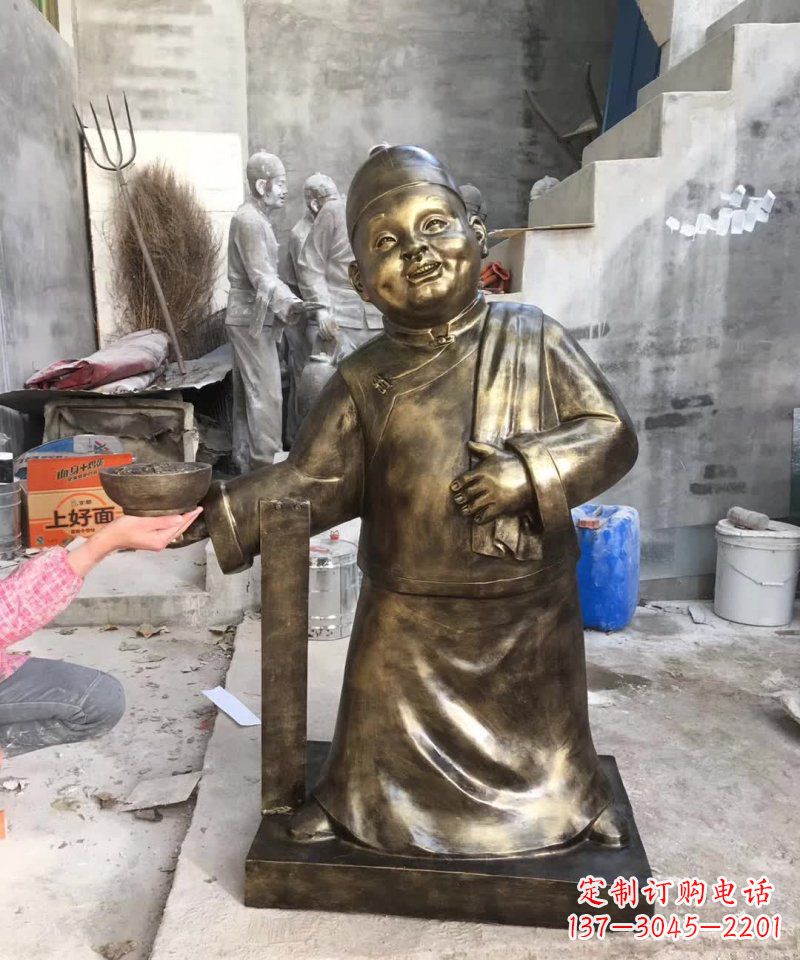长春店小二铜雕——精美精致的人物雕塑