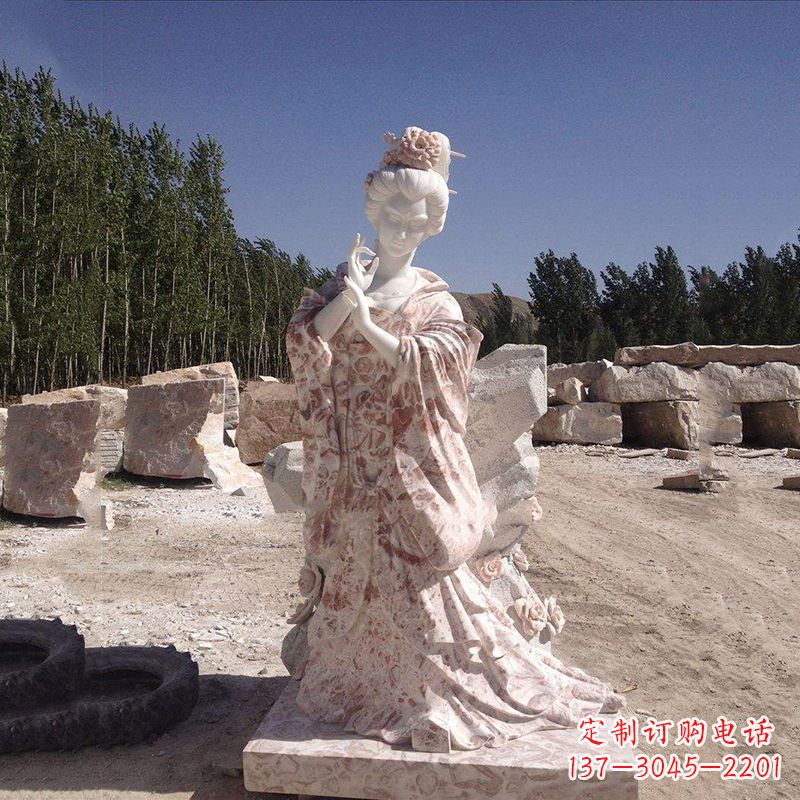 长春貂蝉石雕塑像-