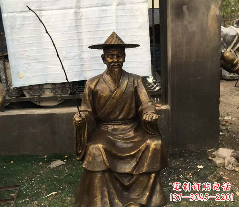 长春精美手工渔翁铜雕