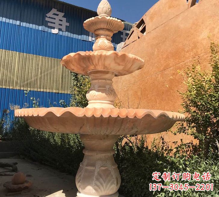 长春跌水盆喷泉石雕——精美的喷泉雕塑
