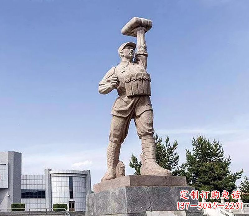 长春董存瑞石雕——手工精制的艺术之作