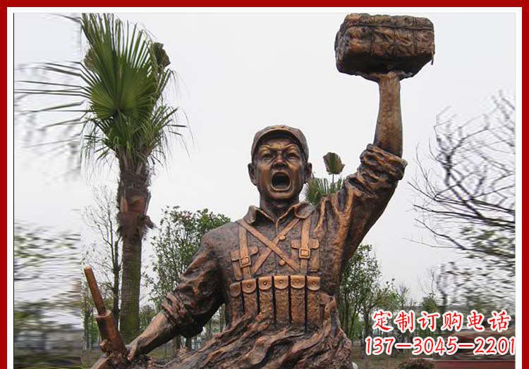 长春董存瑞英雄模范铜雕——艺术之美的匠心细作