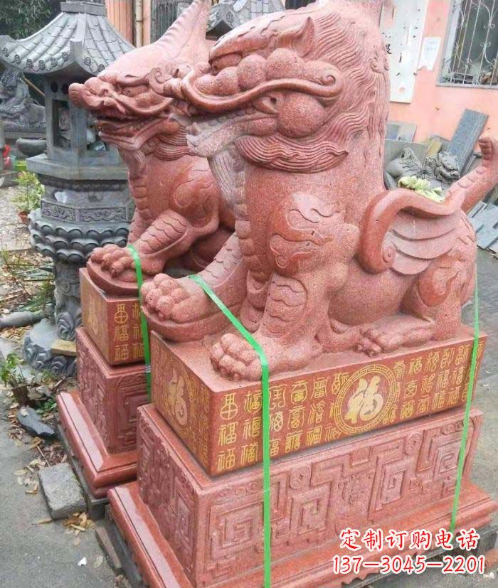 长春独角兽招财神兽石雕