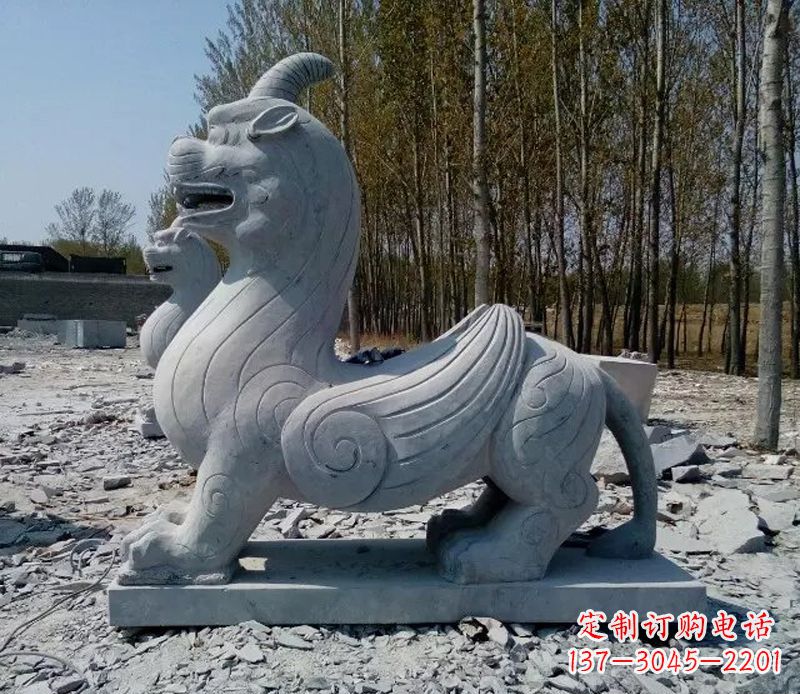 长春独角兽神兽石雕