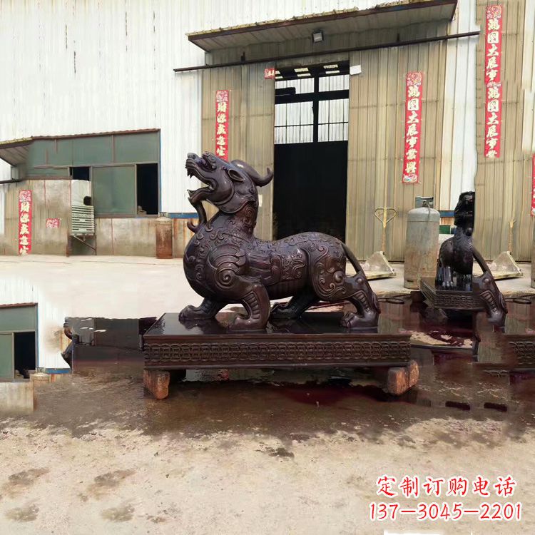 长春独角兽铸铜雕塑
