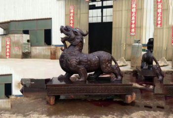 长春独角兽铸铜雕塑—精雕细琢的艺术瑰宝