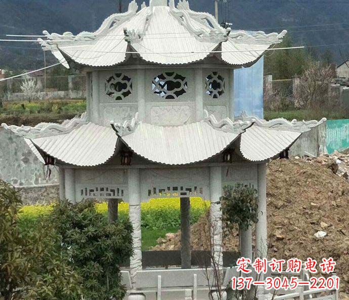 长春古典凉亭石雕