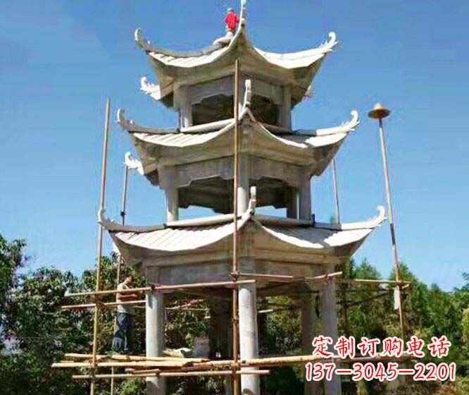 长春精美古典凉亭石雕