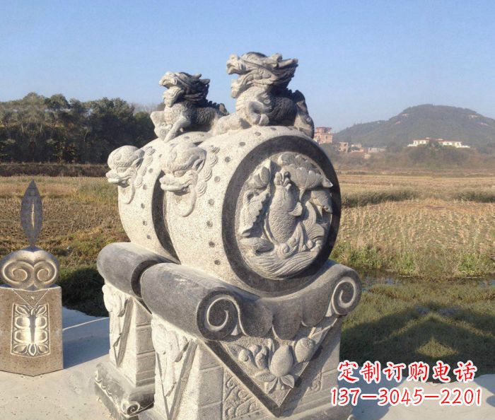 长春仿古抱鼓石门墩雕塑