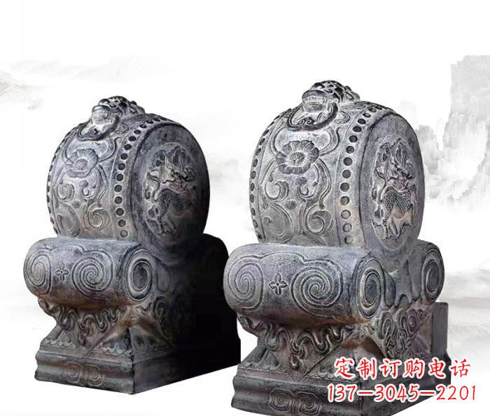 长春仿古抱鼓石门墩雕塑