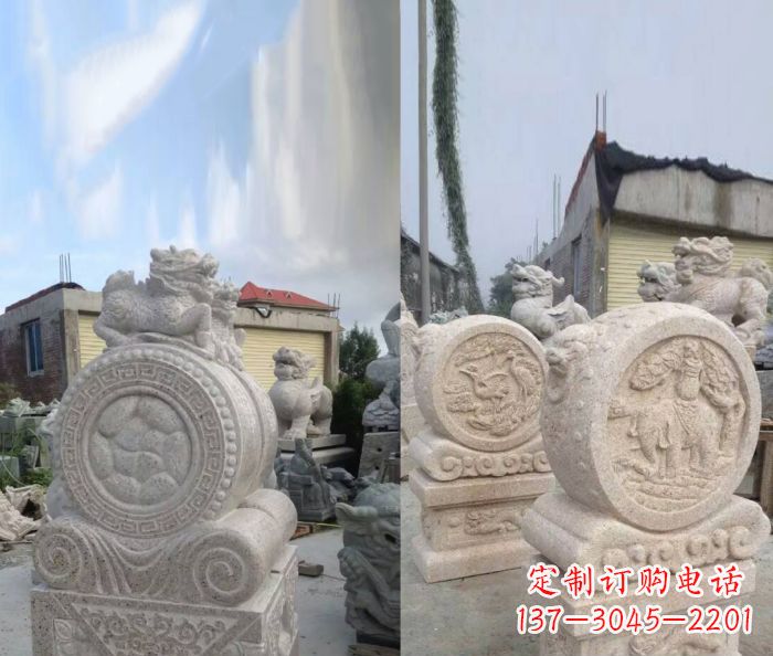 长春仿古抱鼓石门墩雕塑