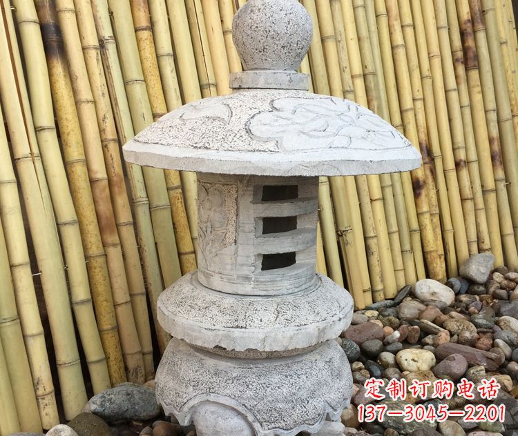 长春仿古公园照明灯笼石雕