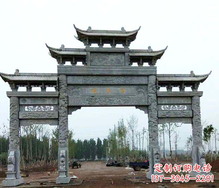长春精美石雕牌坊雕塑