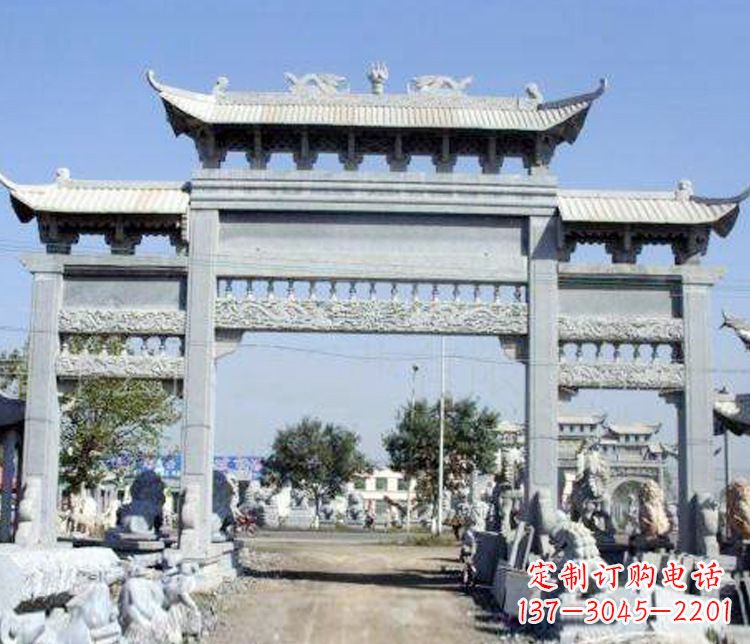 长春仿古牌坊石雕精美定制