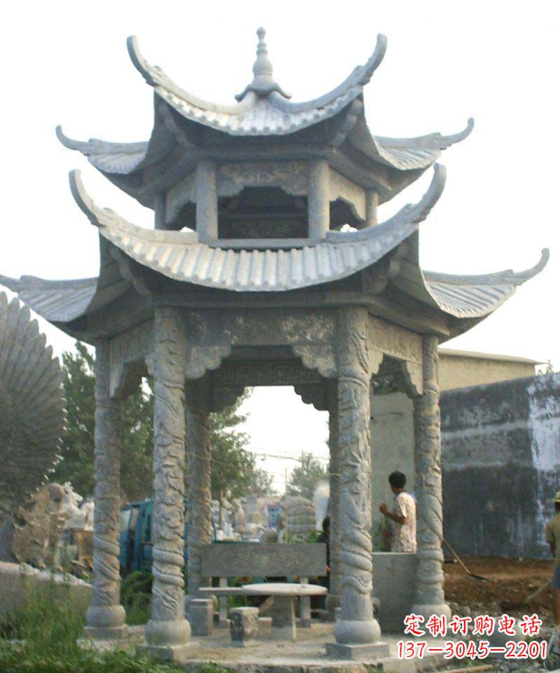 长春仿古石凉亭石雕