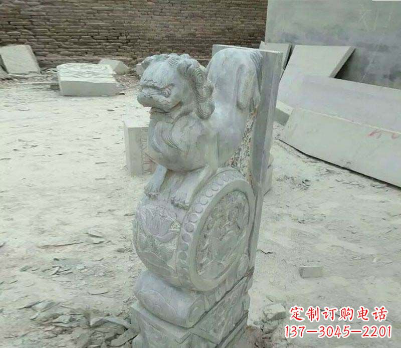长春仿古石门墩招财抱鼓石石雕