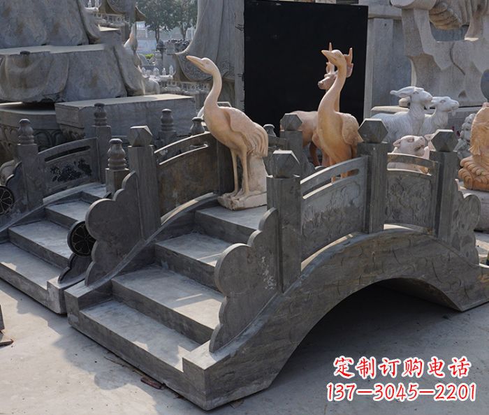 长春精致石制仿古拱桥雕塑