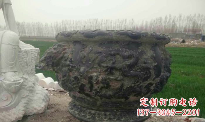 长春仿古圆形水缸石雕